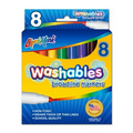 8 Pack Washable Broadline Markers - Assorted Colors - Made in the USA